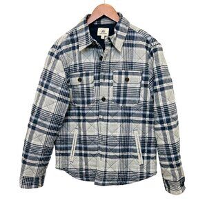 Surfside Supply Skip Quilted Shirt Jacket Chinchilla Gray Size Small